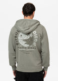 Men's Zip-up hoodie Washed PLANET SURF - Gray Harbour