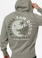 Men's Zip-up hoodie Washed PLANET SURF - Gray Harbour