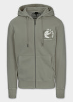 Men's Zip-up hoodie Washed PLANET SURF - Gray Harbour