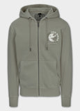 Men's Zip-up hoodie Washed PLANET SURF - Gray Harbour