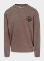 Men's Sweatshirt Washed BITE ME - Burgundy