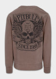Men's Sweatshirt Washed BITE ME - Burgundy