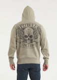 Men's Hoodie Washed BITE ME - Gray Harbour