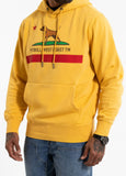Men's Hoodie Washed CALIFORNIA FLAG - Washed yellow