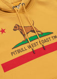 Men's Hoodie Washed CALIFORNIA FLAG - Washed yellow