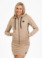 Women's zip-up hoodie French Terry La Deta - Sand