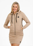 Women's zip-up hoodie French Terry La Deta - Sand