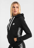 Women's zip-up hoodie French Terry La Deta - Black