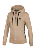 Women's zip-up hoodie French Terry La Deta - Sand