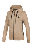 Women's zip-up hoodie French Terry La Deta - Sand