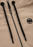Women's zip-up hoodie French Terry La Deta - Sand