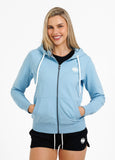 Women's zip-up hoodie French Terry La Deta - Baby blue