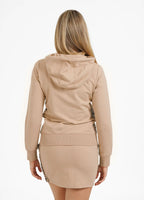 Women's zip-up hoodie French Terry La Deta - Sand