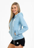 Women's zip-up hoodie French Terry La Deta - Baby blue