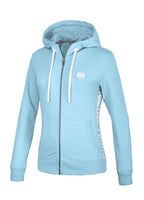 Women's zip-up hoodie French Terry La Deta - Baby blue