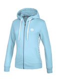 Women's zip-up hoodie French Terry La Deta - Baby blue