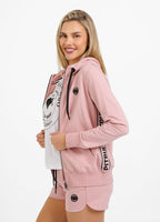 Women's zip-up hoodie French Terry La Deta - Pink