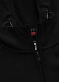 Women's zip-up hoodie Fuchsia - Black/Black