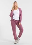 Women's zip-up hoodie Washed MANZANITA HEART - Pink