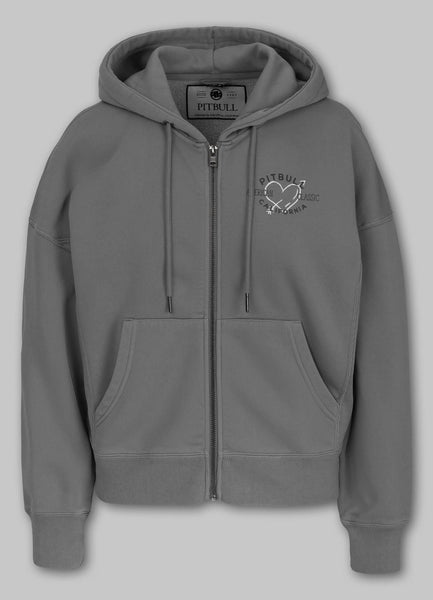 Women's zip-up hoodie Washed MANZANITA HEART