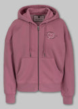 Women's zip-up hoodie Washed MANZANITA HEART
