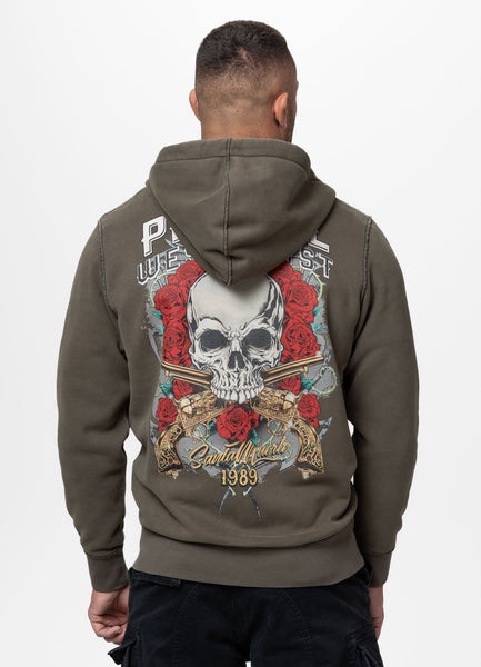 Zip-up hoodie Washed SANTA MUERTE