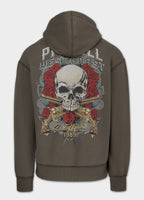 Zip-up hoodie Washed SANTA MUERTE