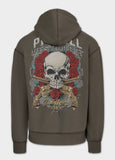 Zip-up hoodie Washed SANTA MUERTE