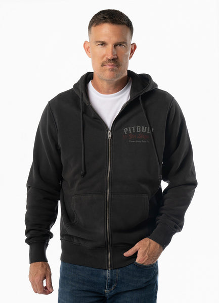 Zip-up hoodie Washed STRENGTH & RESPECT