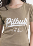 Women's T-Shirt Denim Washed ANGEL LOGO - Coyote brown