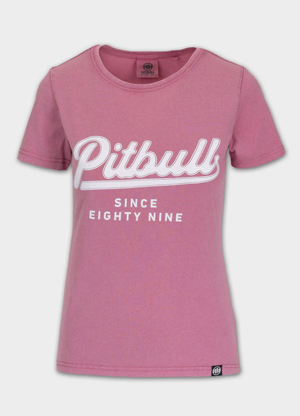Women's T-Shirt Denim Washed ANGEL LOGO - Pink