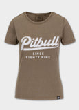 Women's T-Shirt Denim Washed ANGEL LOGO - Coyote brown