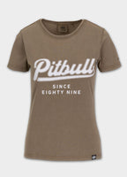 Women's T-Shirt Denim Washed ANGEL LOGO - Coyote brown
