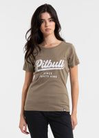 Women's T-Shirt Denim Washed ANGEL LOGO - Coyote brown