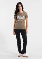 Women's T-Shirt Denim Washed ANGEL LOGO - Coyote brown