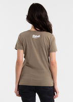 Women's T-Shirt Denim Washed ANGEL LOGO - Coyote brown