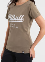 Women's T-Shirt Denim Washed ANGEL LOGO - Coyote brown