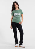 Women's T-Shirt Denim Washed ANGEL LOGO - Green