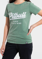 Women's T-Shirt Denim Washed ANGEL LOGO - Green