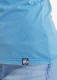 Women's T-Shirt Denim Washed ANGEL LOGO - Light blue