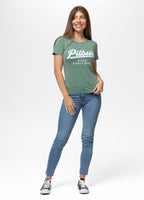 Women's T-Shirt Denim Washed ANGEL LOGO - Green