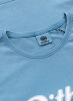 Women's T-Shirt Denim Washed ANGEL LOGO - Light blue