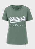 Women's T-Shirt Denim Washed ANGEL LOGO - Green
