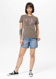 Women's T-Shirt Denim Washed CRUISINANDBOOZIN - Dark brown