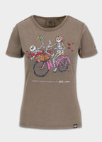 Women's T-Shirt Denim Washed CRUISINANDBOOZIN - Dark brown