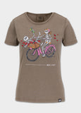 Women's T-Shirt Denim Washed CRUISINANDBOOZIN - Dark brown