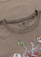 Women's T-Shirt Denim Washed CRUISINANDBOOZIN - Dark brown