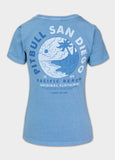 Women's T-Shirt Denim Washed PLANET SURF - Light blue