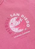 Women's T-Shirt Denim Washed PLANET SURF - Pink