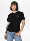 Women's T-Shirt Oversize HEART -  Black